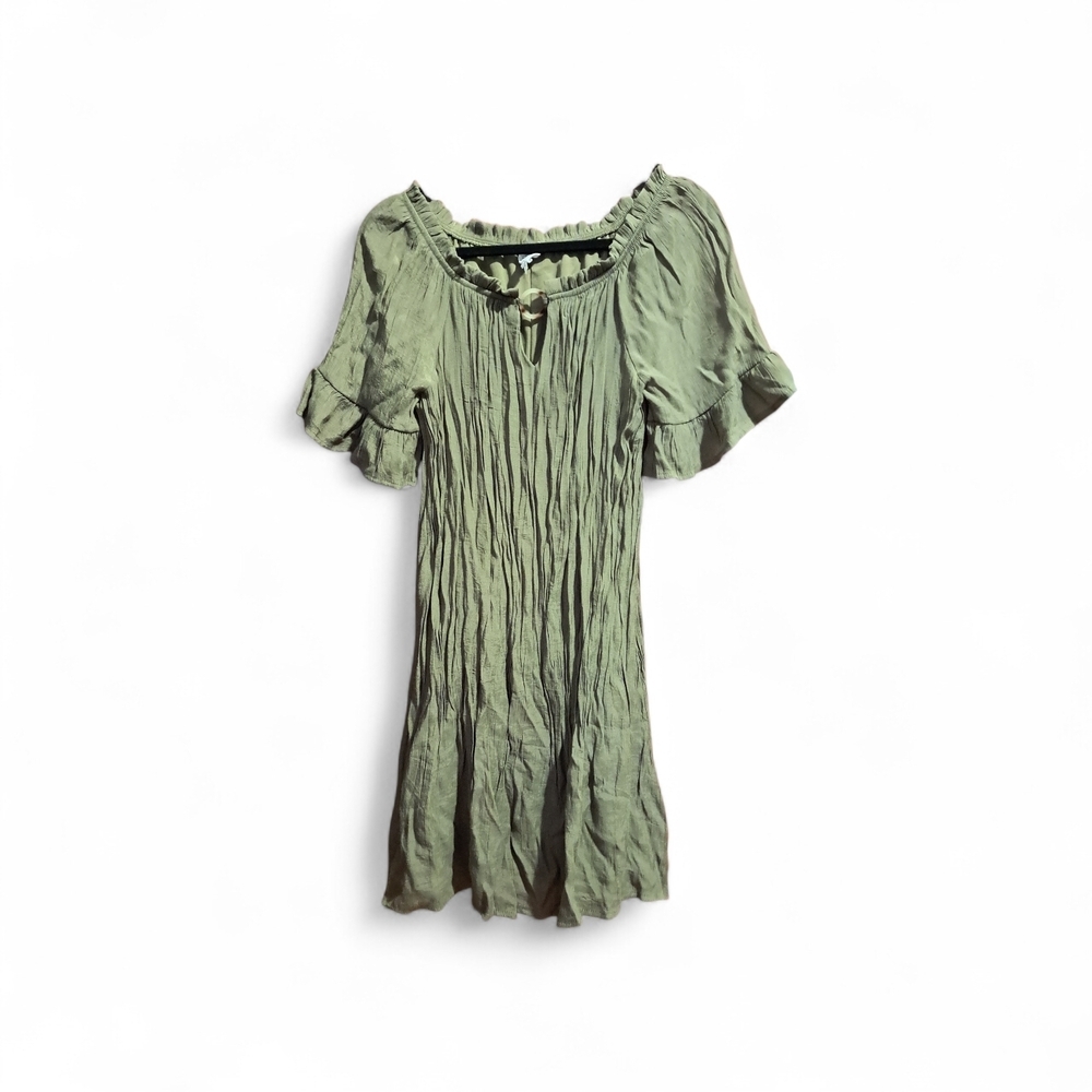 Naïf Green Peasant Dress Size M Cottagecore Boho Puff Sleeve Dress